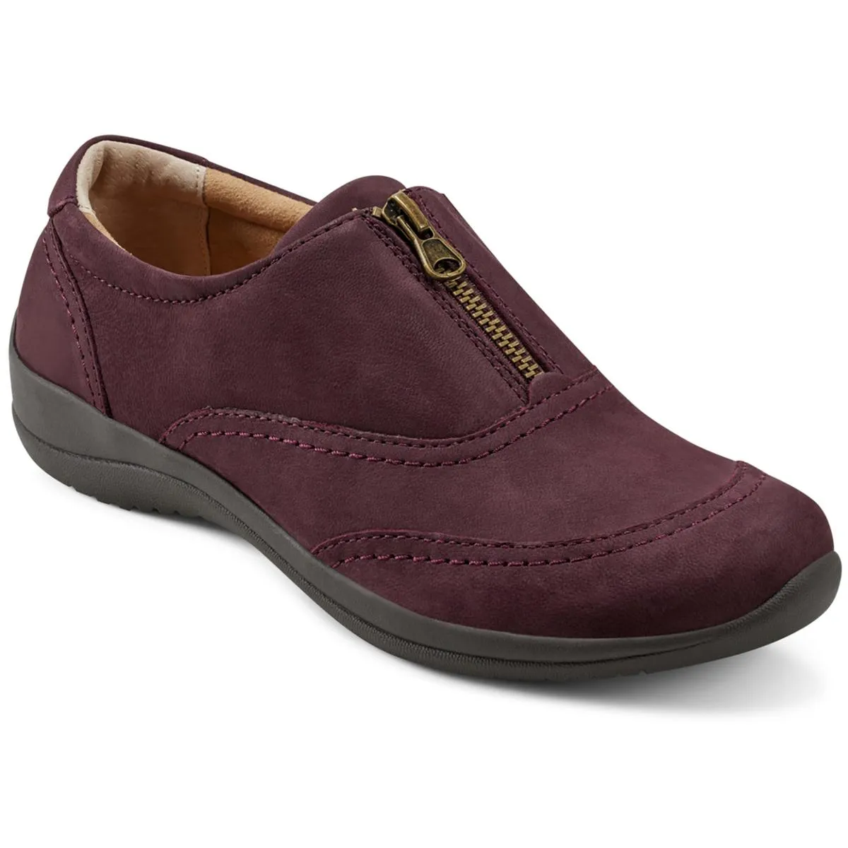 Fannie Womens Leather Round Toe Flat Shoes