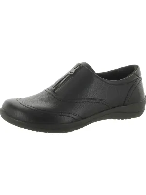 Fannie Womens Leather Round Toe Flat Shoes
