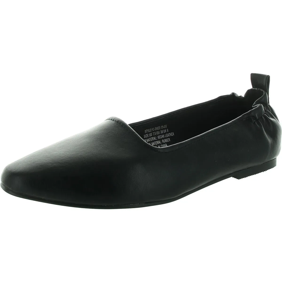 FCEMEE75DS Womens Comfort Insole Faux Leather Flat Shoes