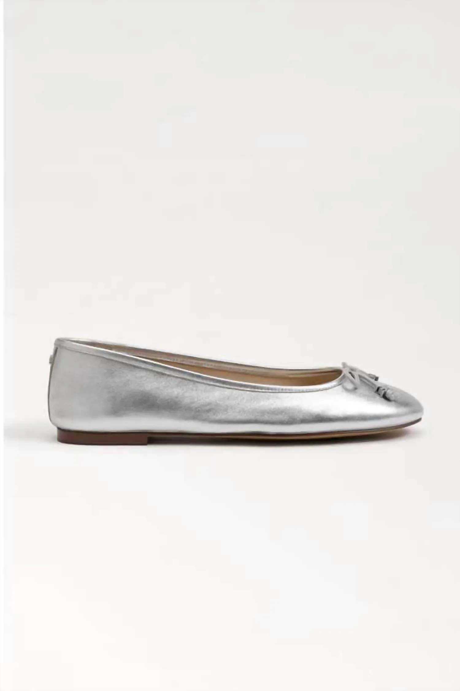 Felicia Luxe Ballet Flat In Soft Silver