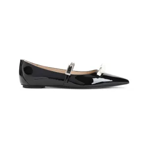 Felicity Bow Black Patent Leather Ballerinas
