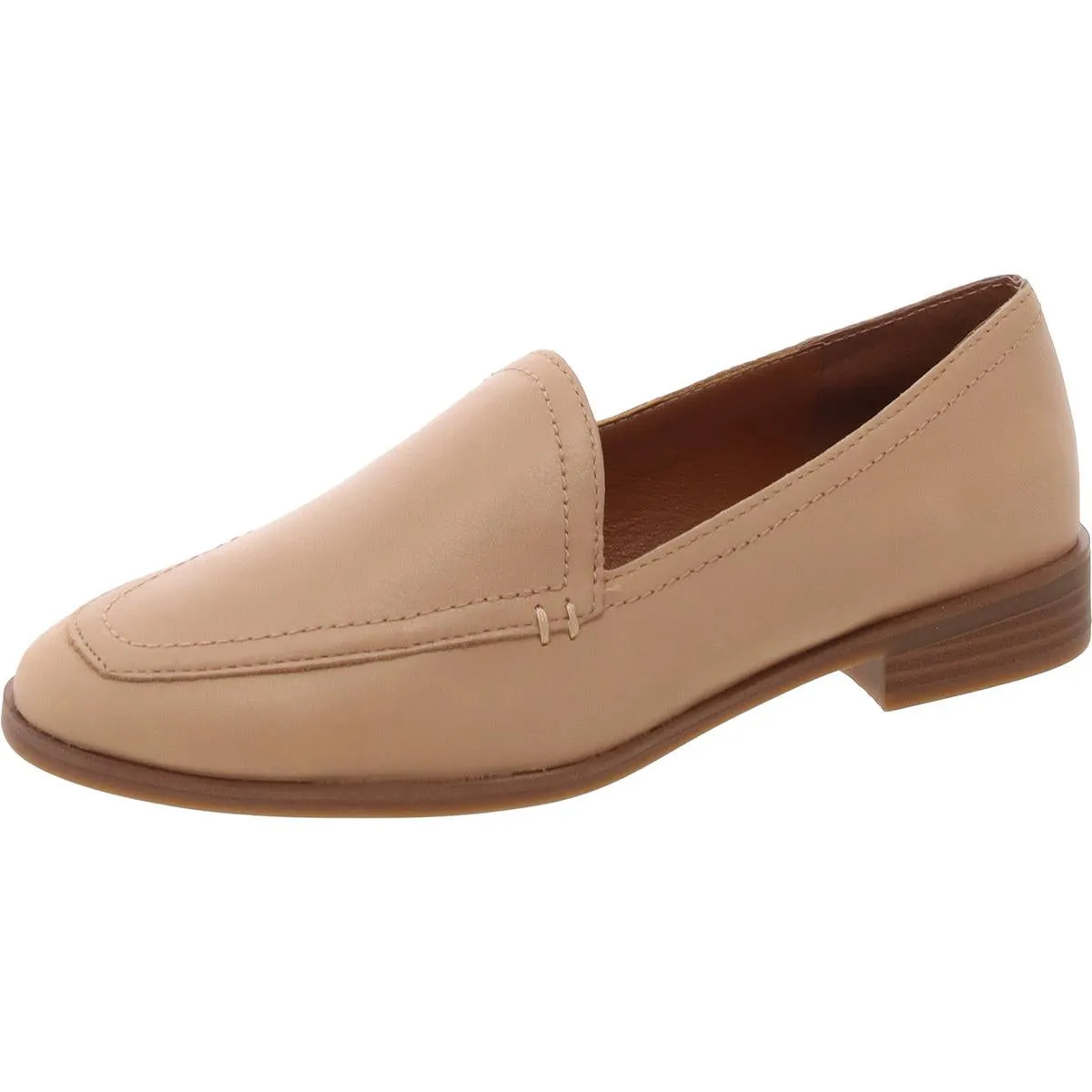 Fiana Womens Leather Slip On Loafers