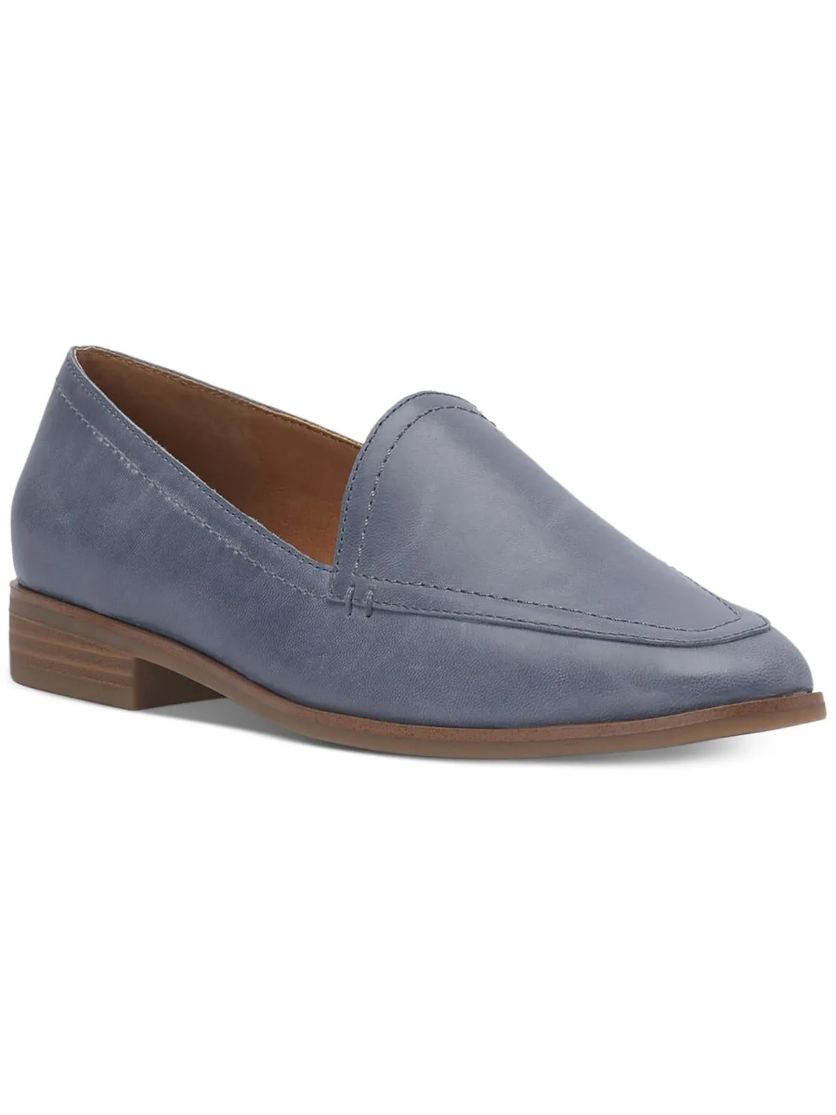 Fiana Womens Leather Slip On Loafers
