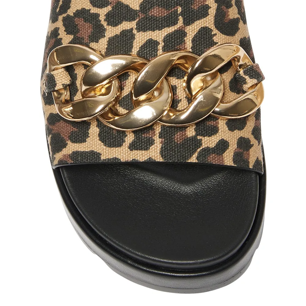 Fiona Slide in Animal Fabric
