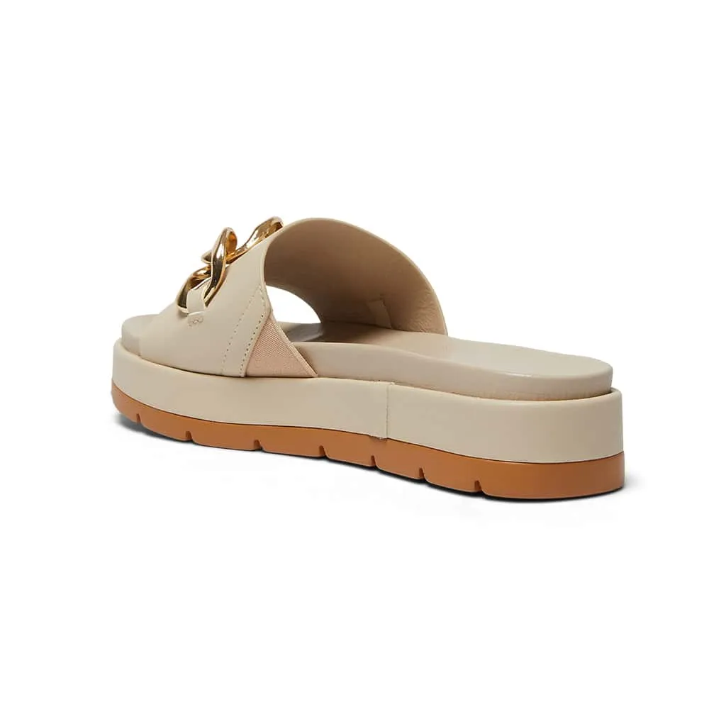 Fiona Slide in Beige Smooth