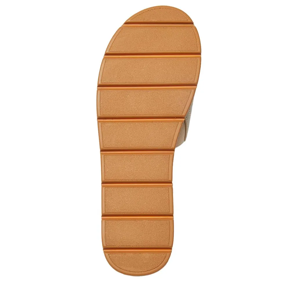 Fiona Slide in Beige Smooth