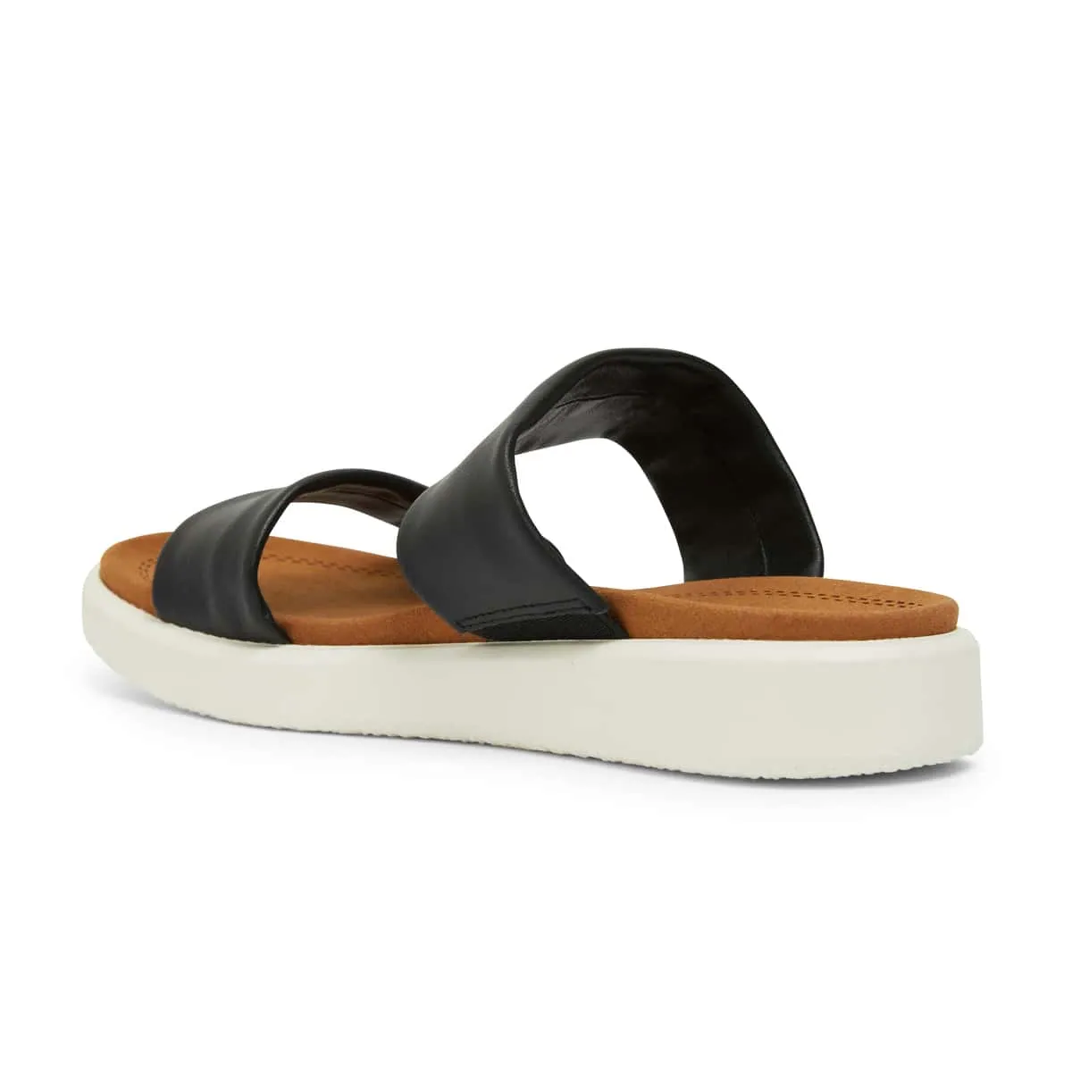 Fleet Slide in Black Leather