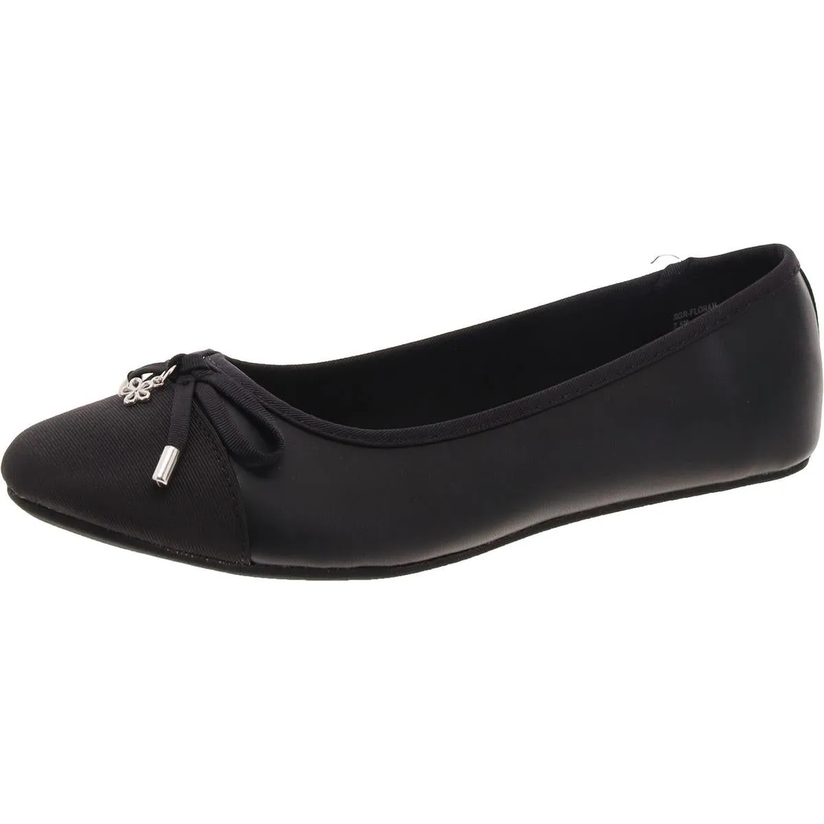 Florah Womens Faux Leather Padded Insole Ballet Flats