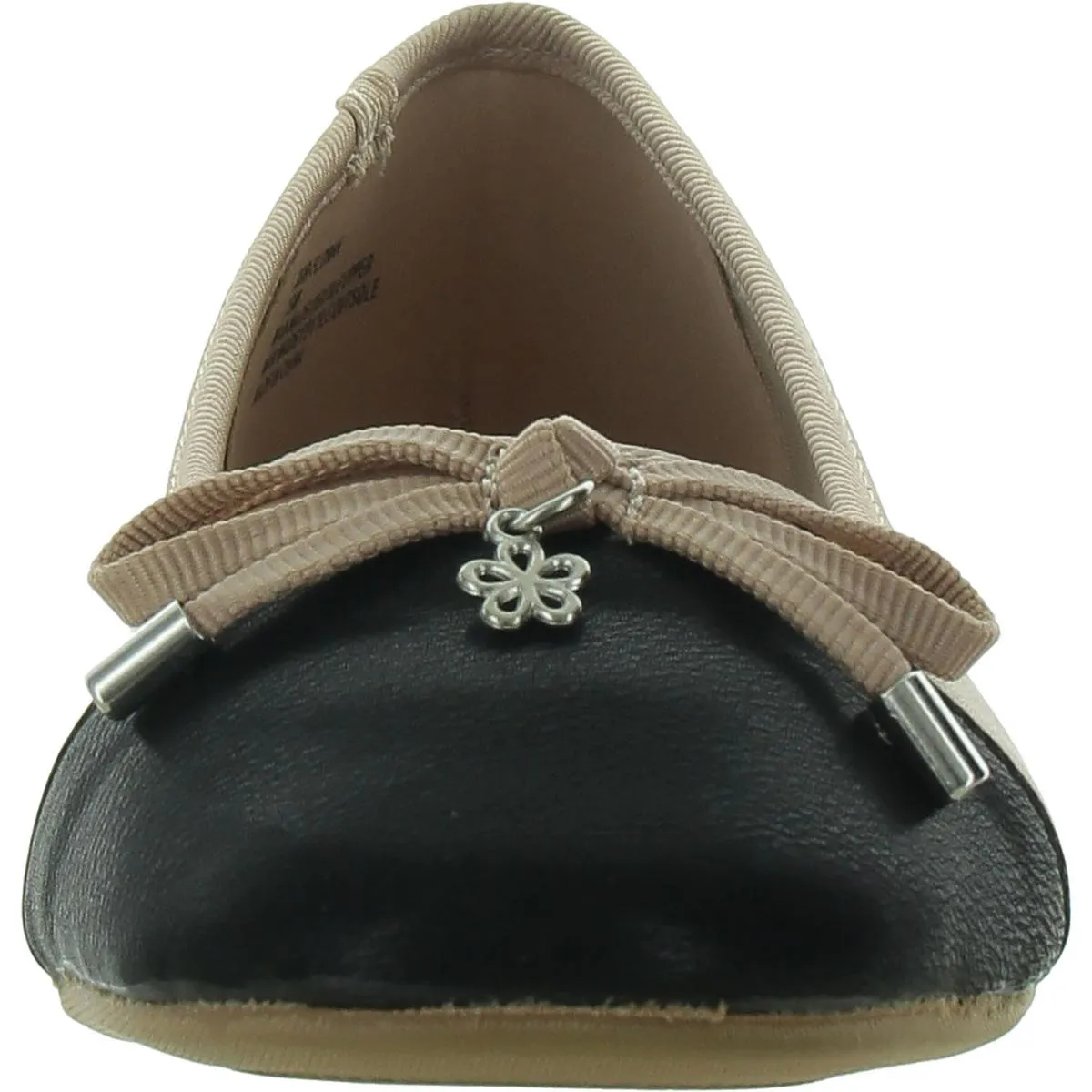 Florah Womens Faux Leather Padded Insole Ballet Flats