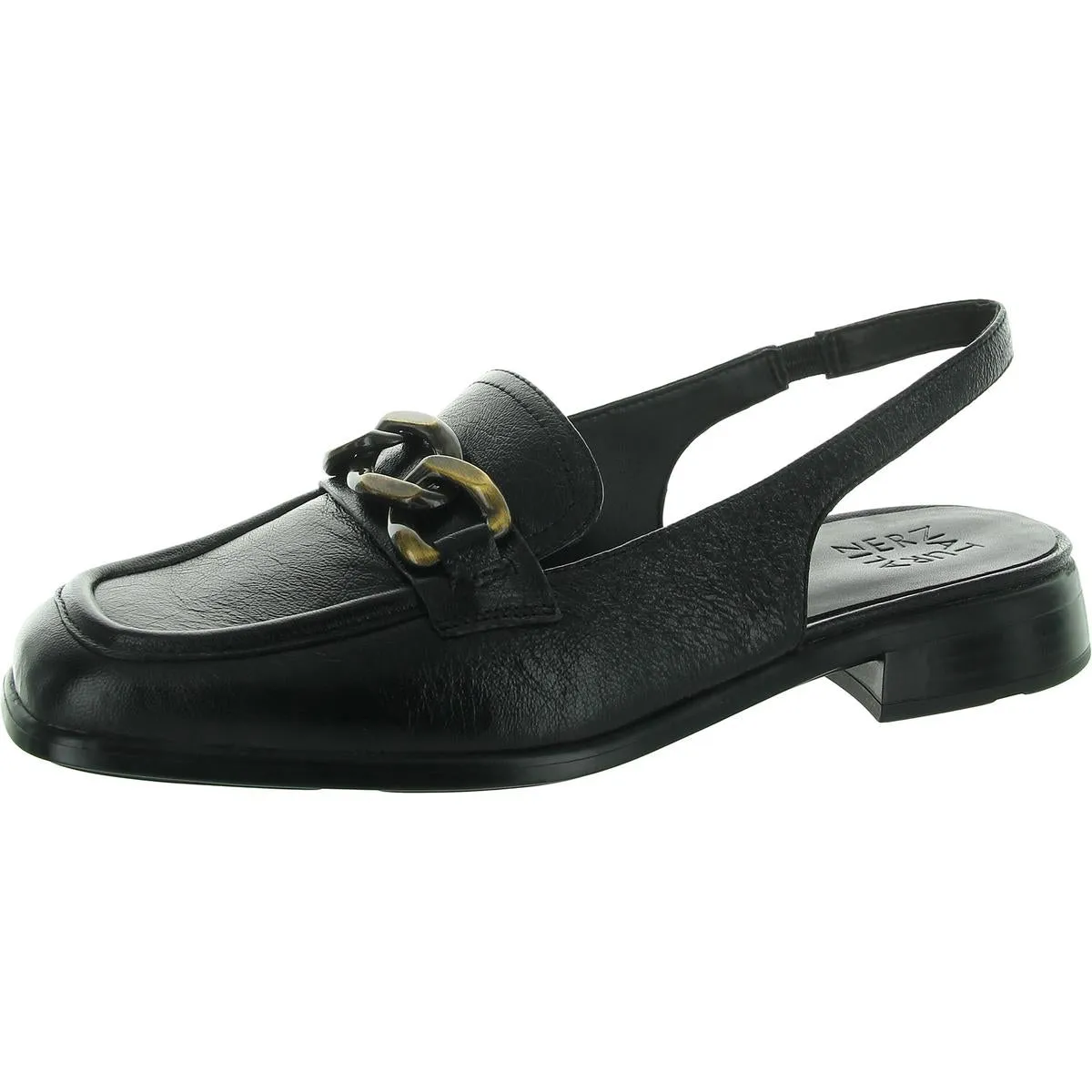 Frances Womens Chain Leather Slingbacks