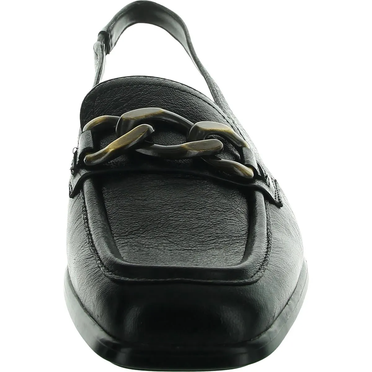 Frances Womens Chain Leather Slingbacks