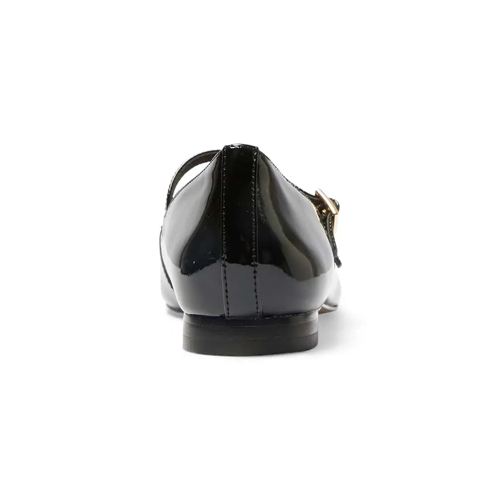Freda Flat in Black Patent