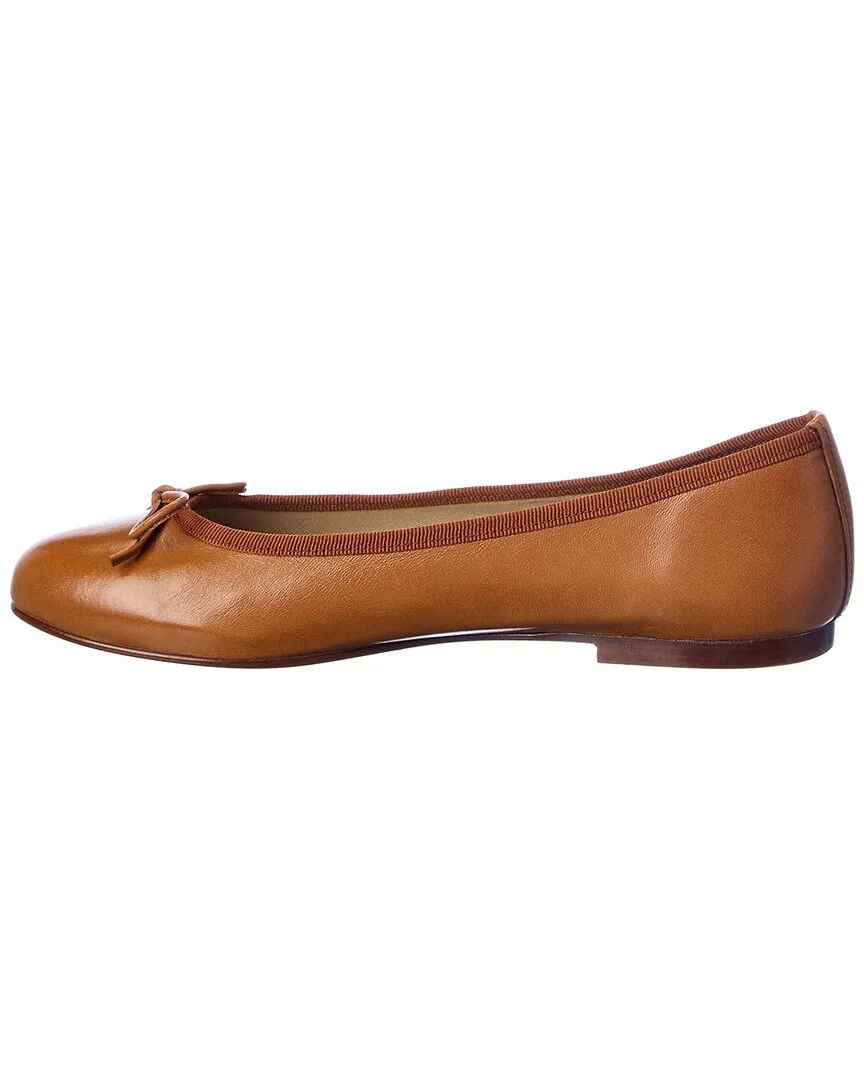 French Sole Emerald Leather Flat