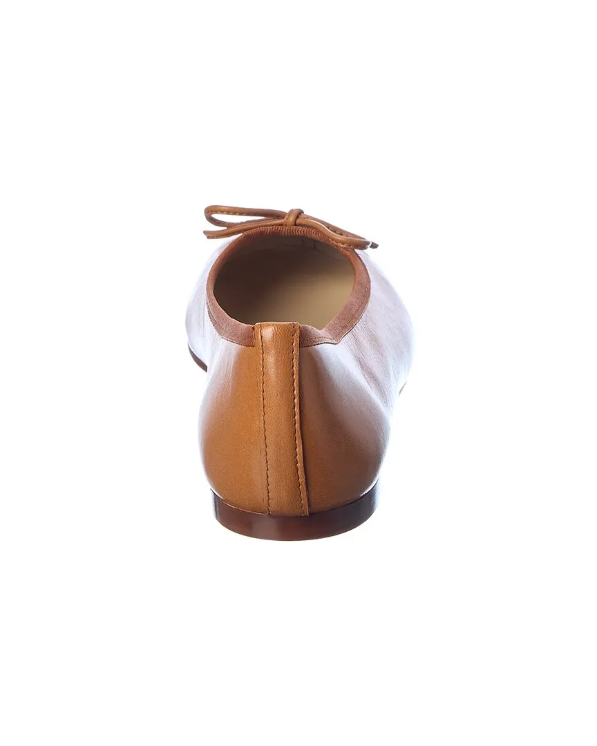 French Sole Emerald Leather Flat