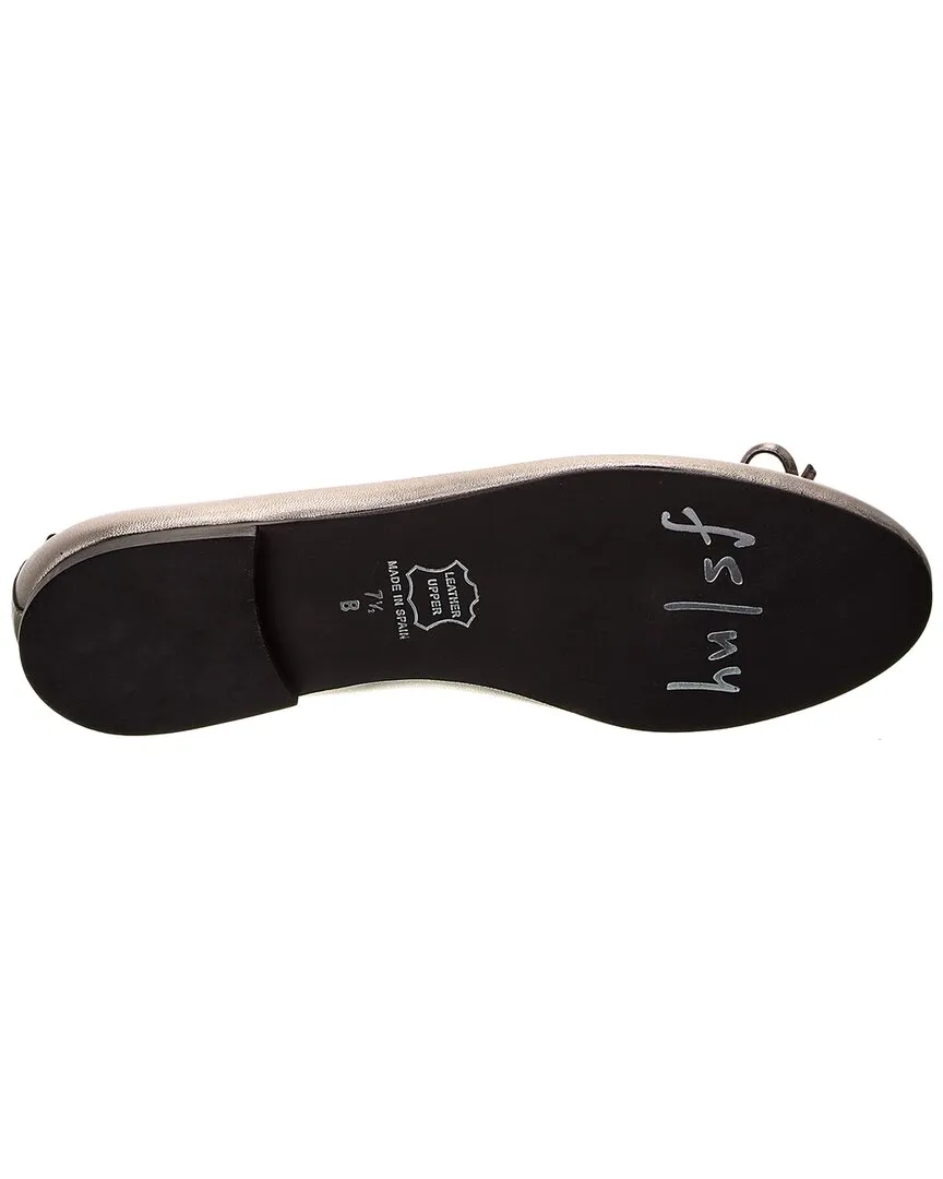 French Sole Emerald Leather Flat