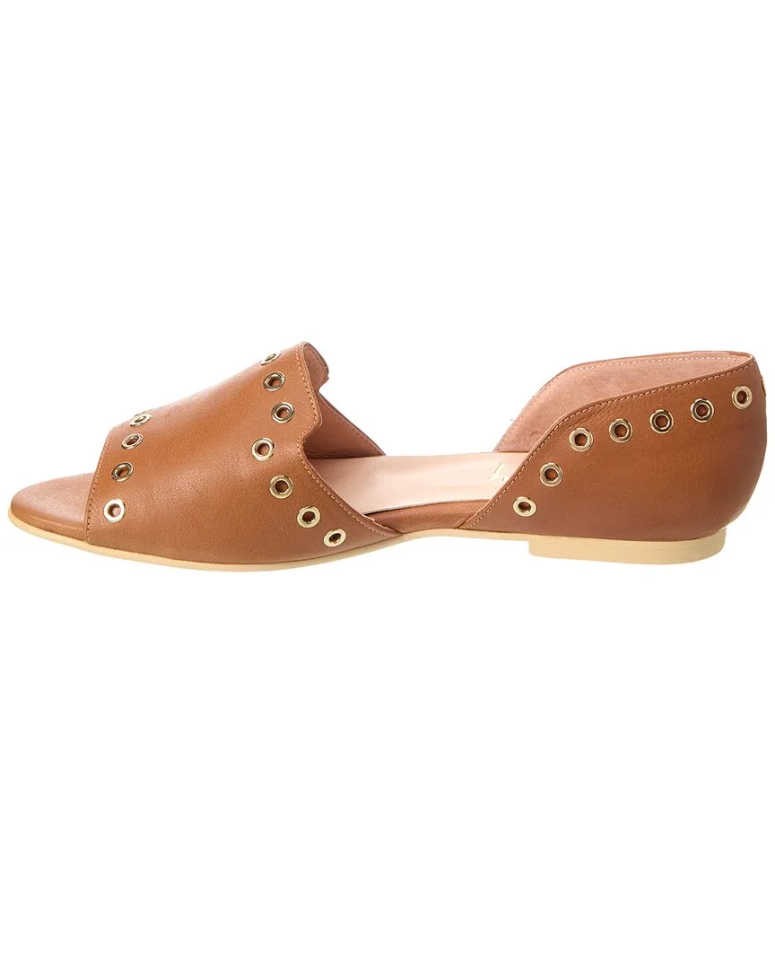 French Sole Whistle Leather Flat