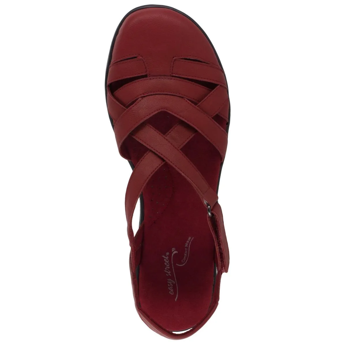 Garrett Womens Faux Leather Closed Toe Flat Sandals