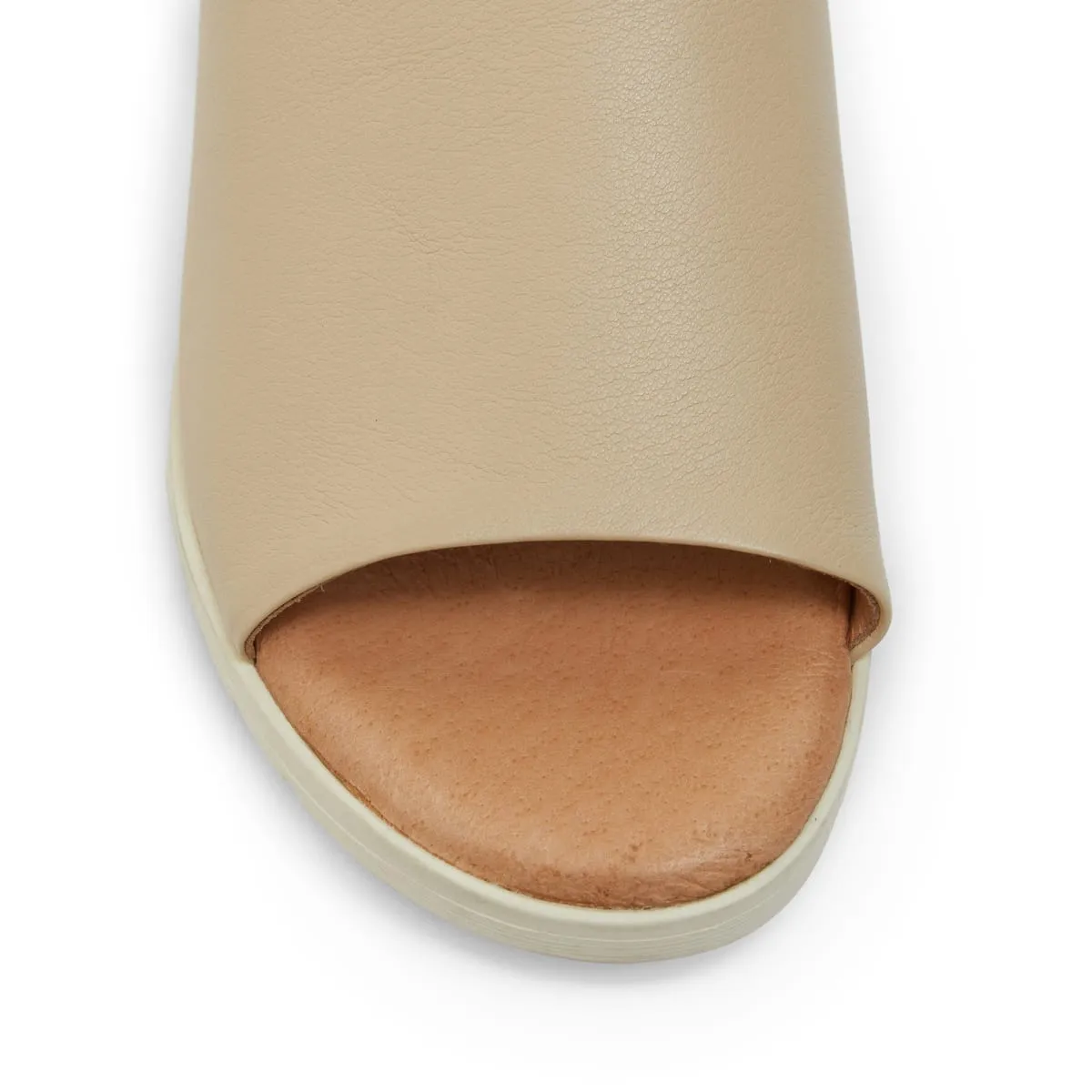 Genoa Slide in Nude Leather