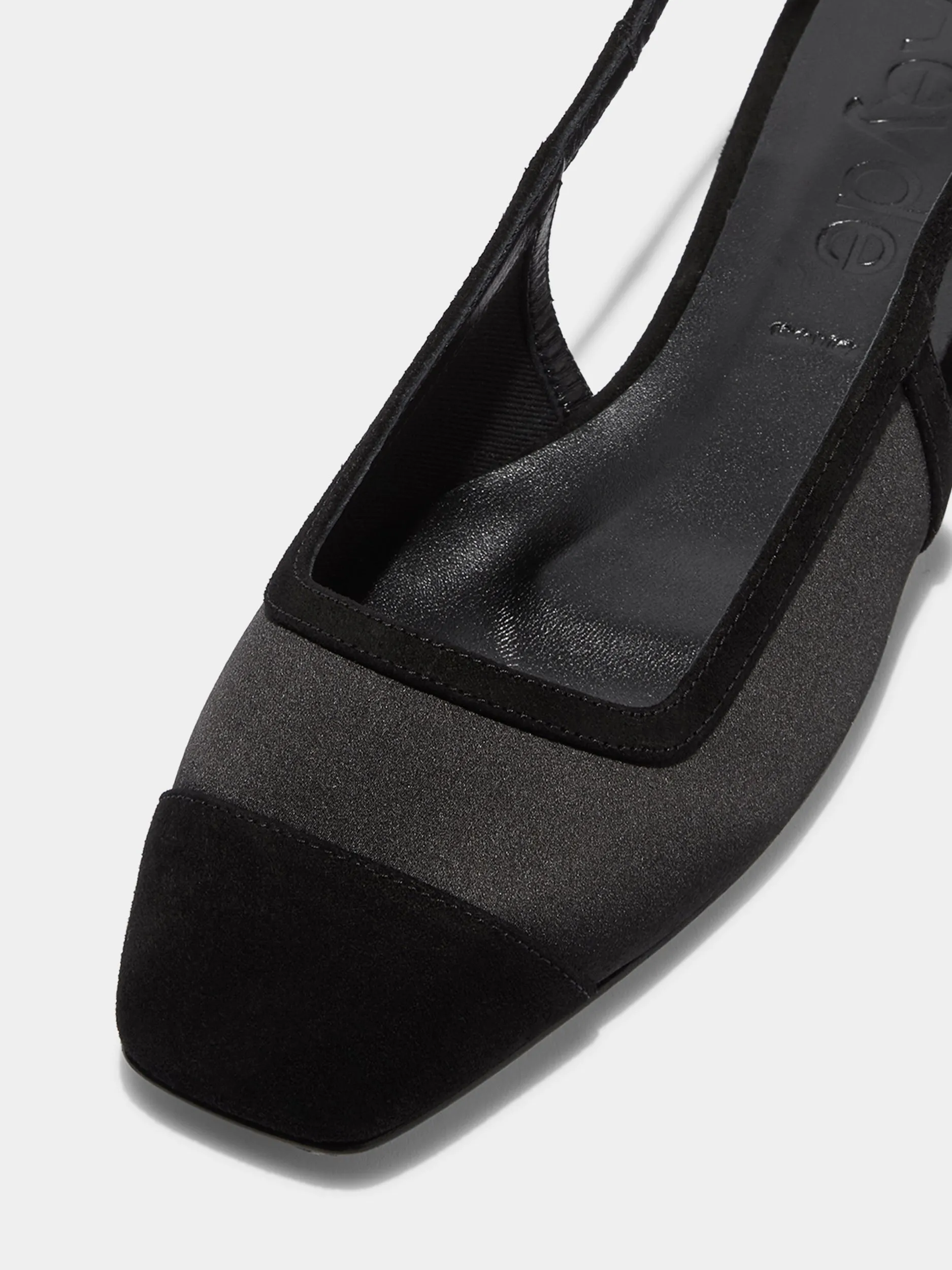 Geraldine Satin Toe-Cap Slingback