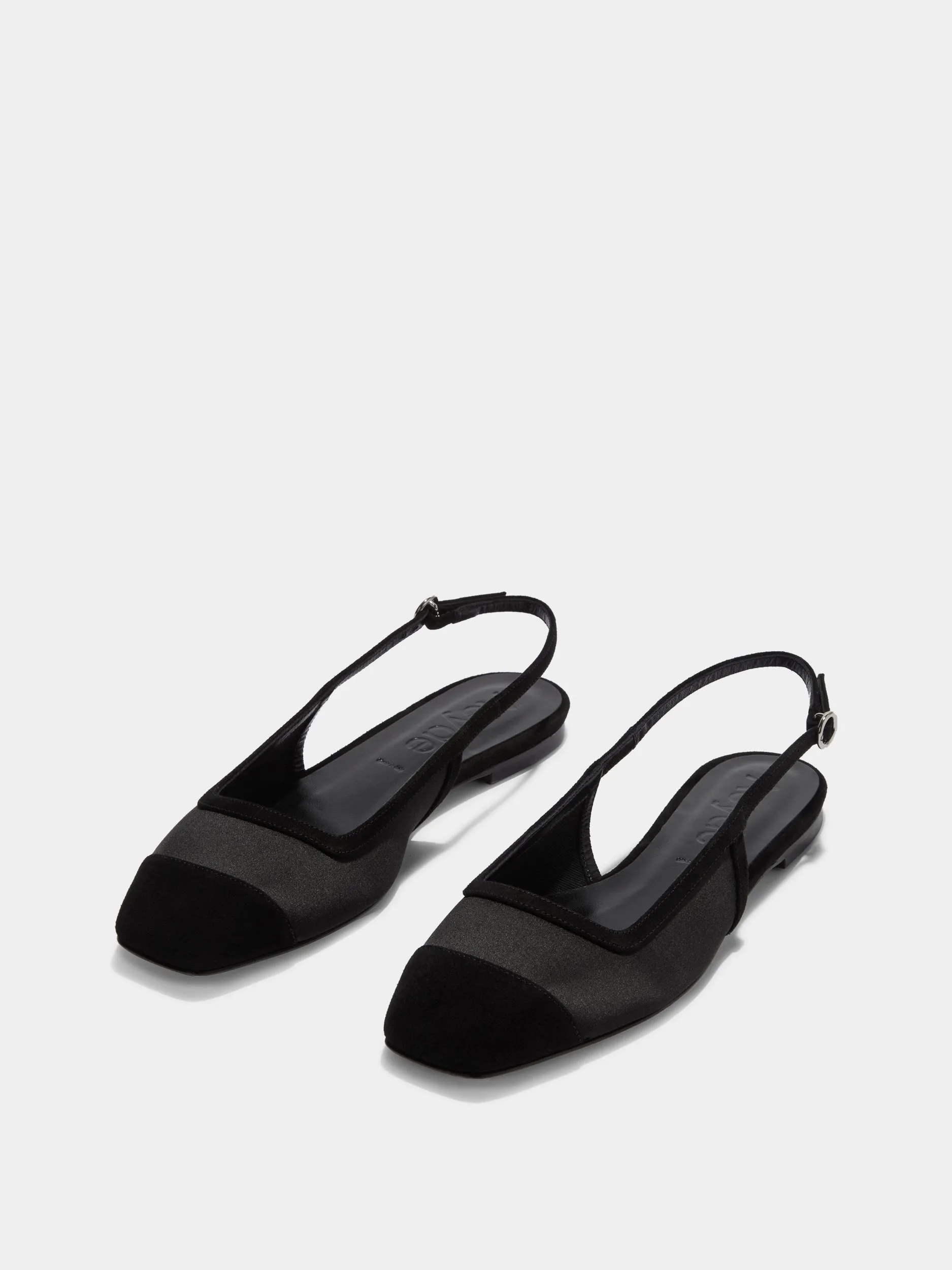Geraldine Satin Toe-Cap Slingback