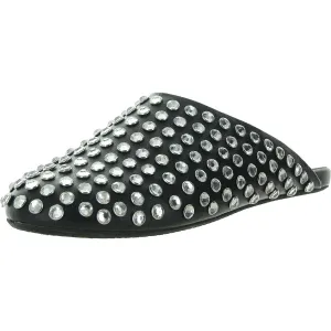 GLIMMER Womens Rhinestone Manmade Mules
