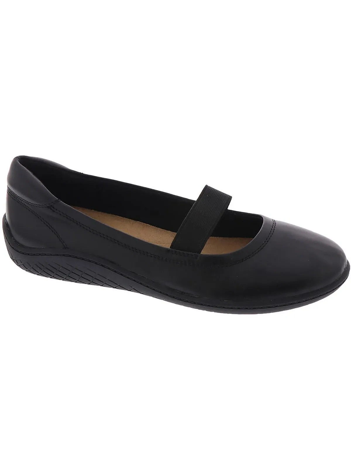 Golden  Womens Leather Slip On Mary Janes