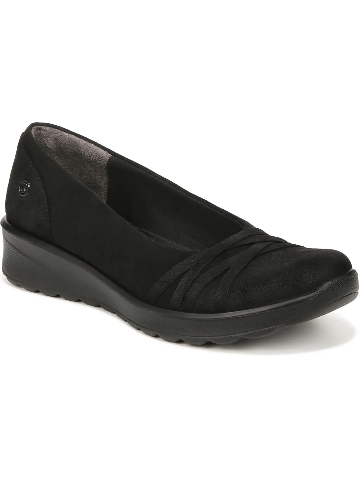 Goody Womens Faux Suede Slip On Ballet Flats