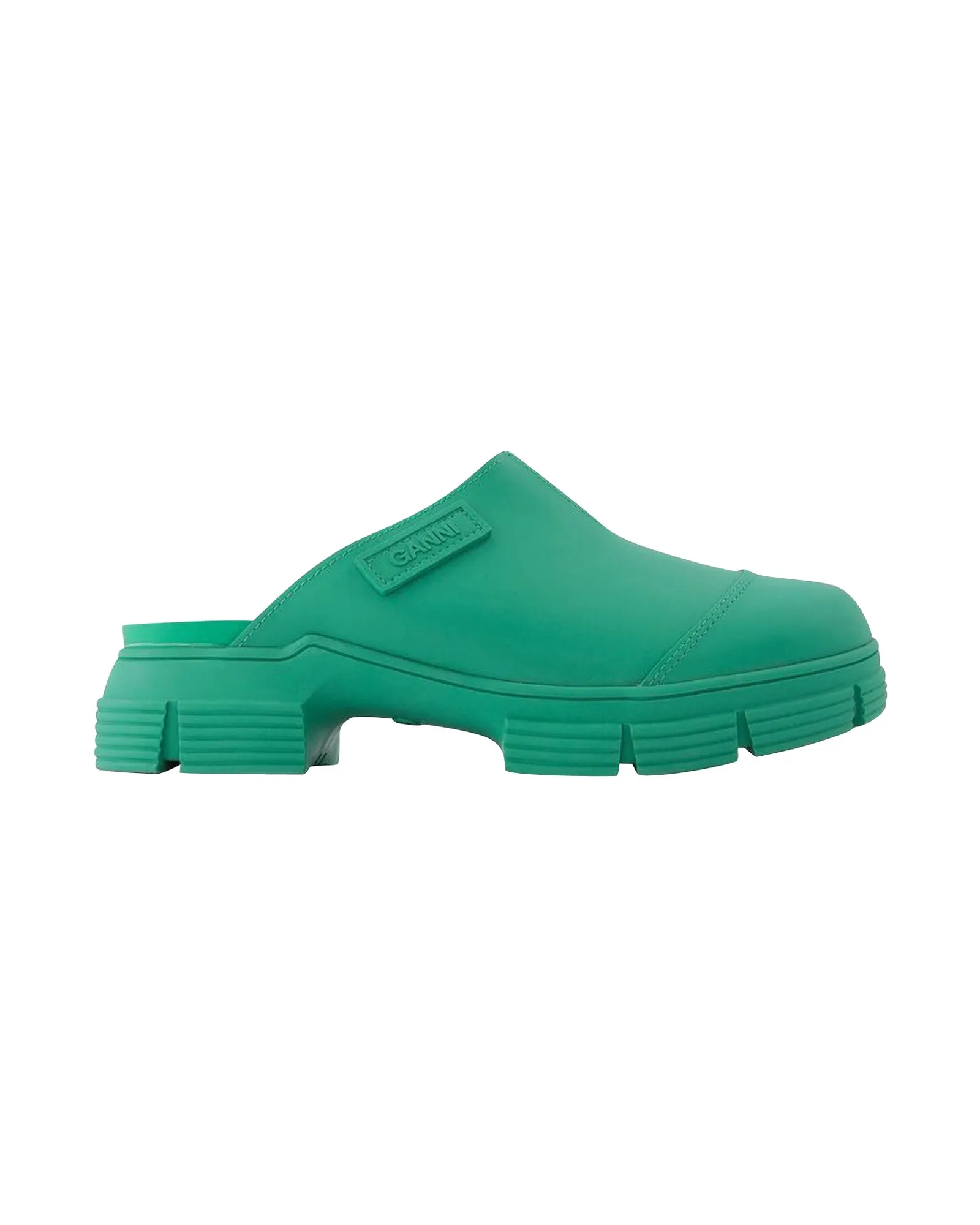 Green Recycled Rubber Retro Mules
