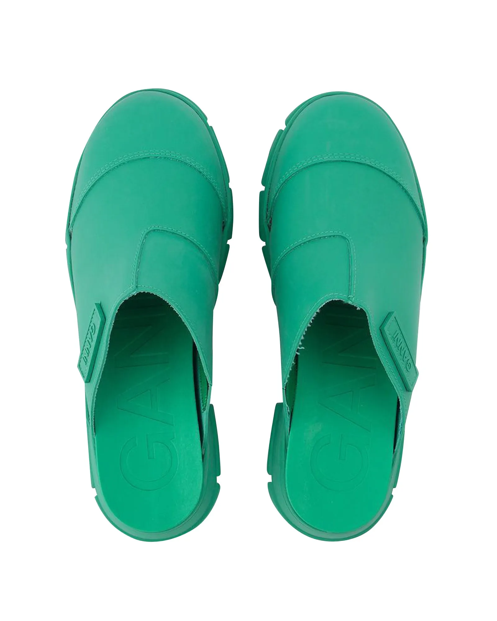 Green Recycled Rubber Retro Mules