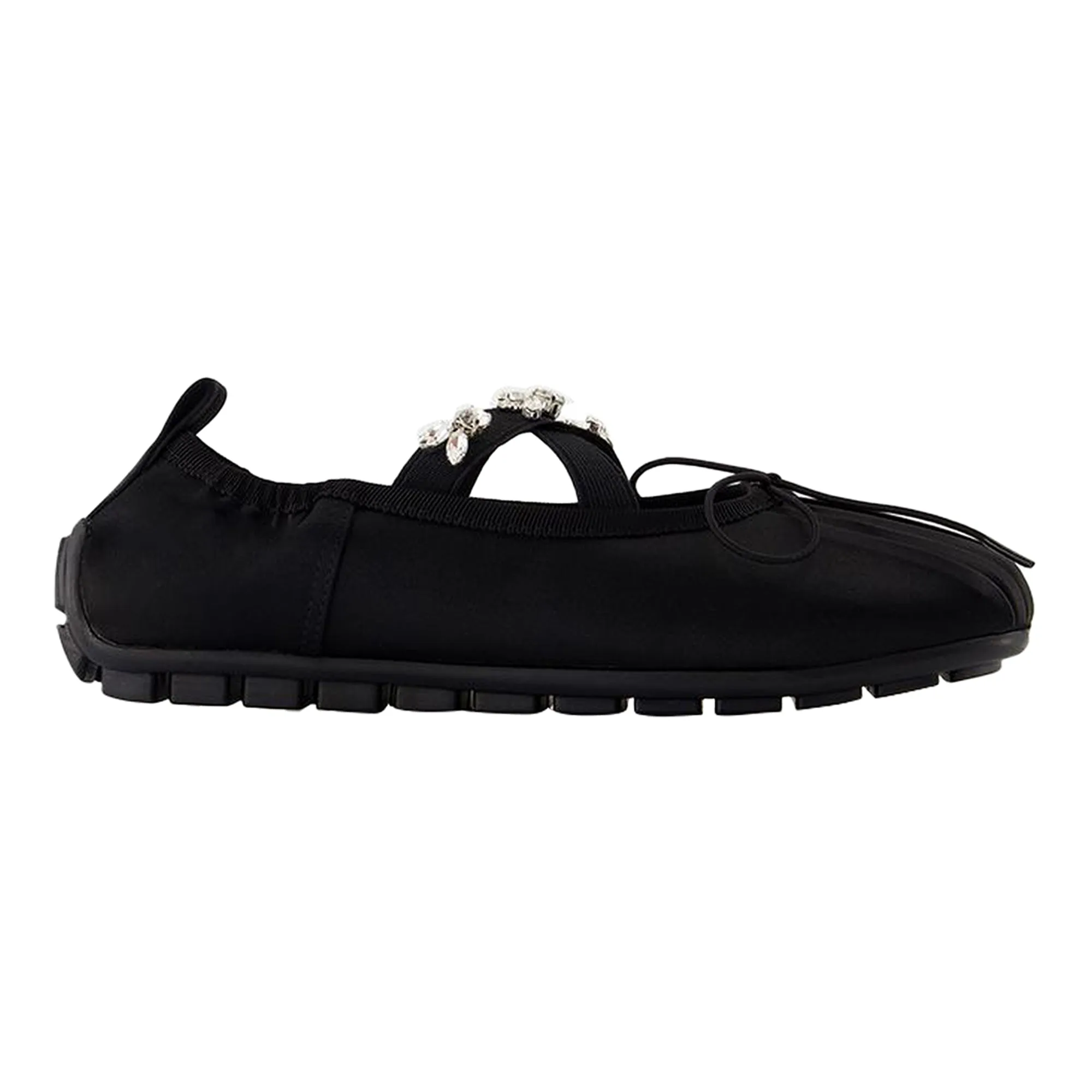 Grip Ballerinas - Simone Rocha - Satin - Black