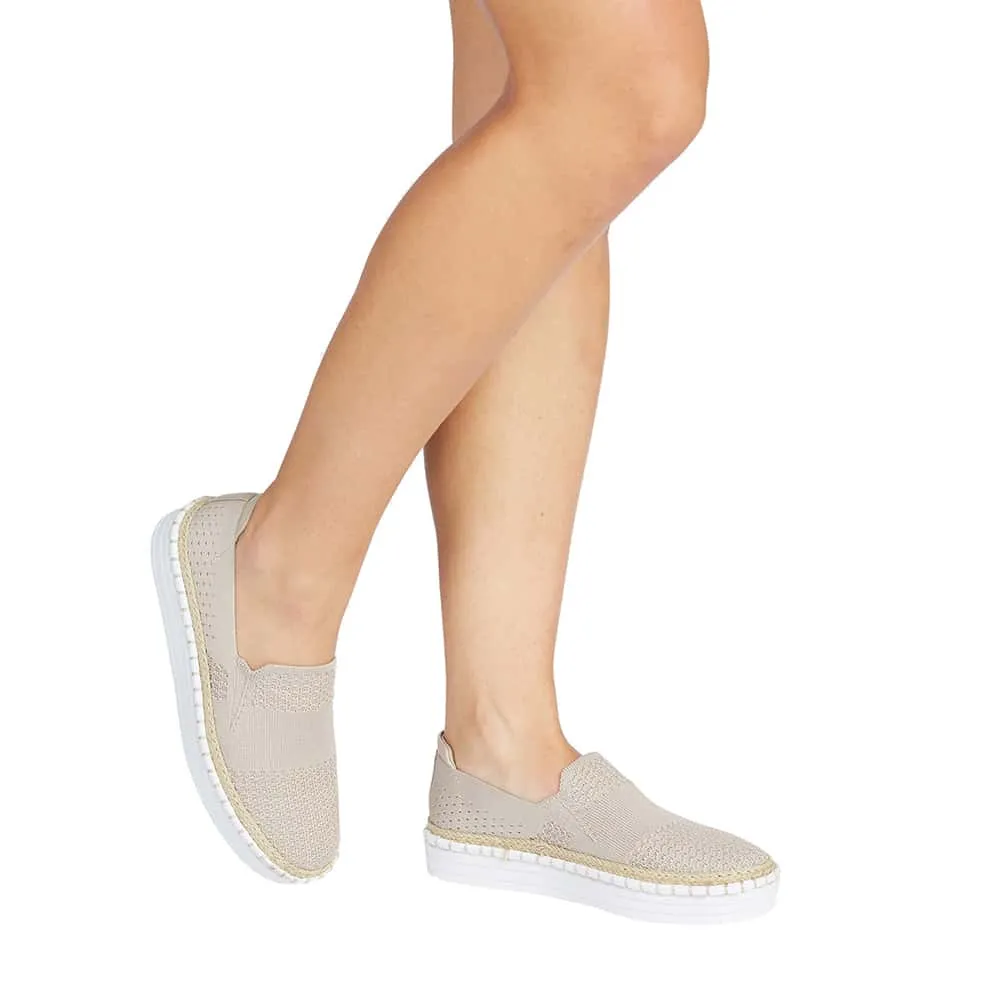 Heart Sneaker in Natural Fabric