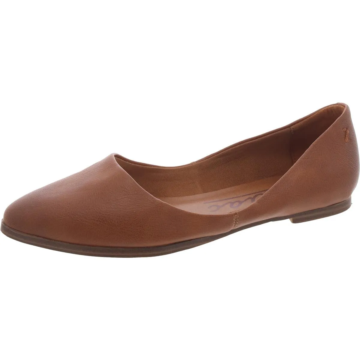 Hill 2 Womens Faux Leather Slip-On Ballet Flats