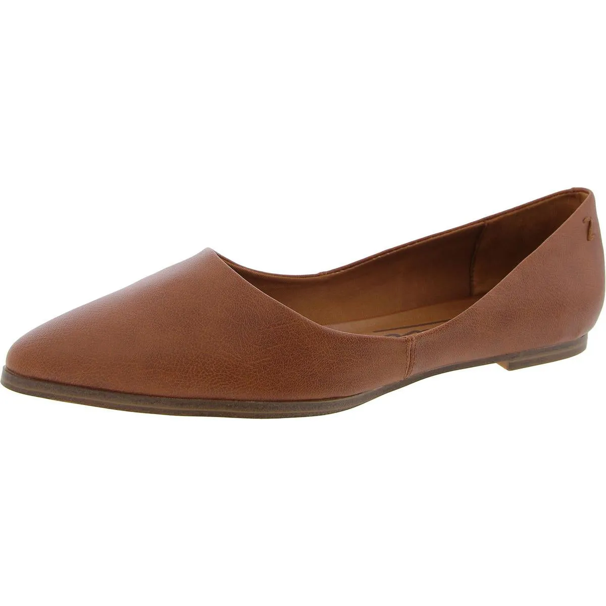 Hill 2 Womens Faux Leather Slip-On Ballet Flats