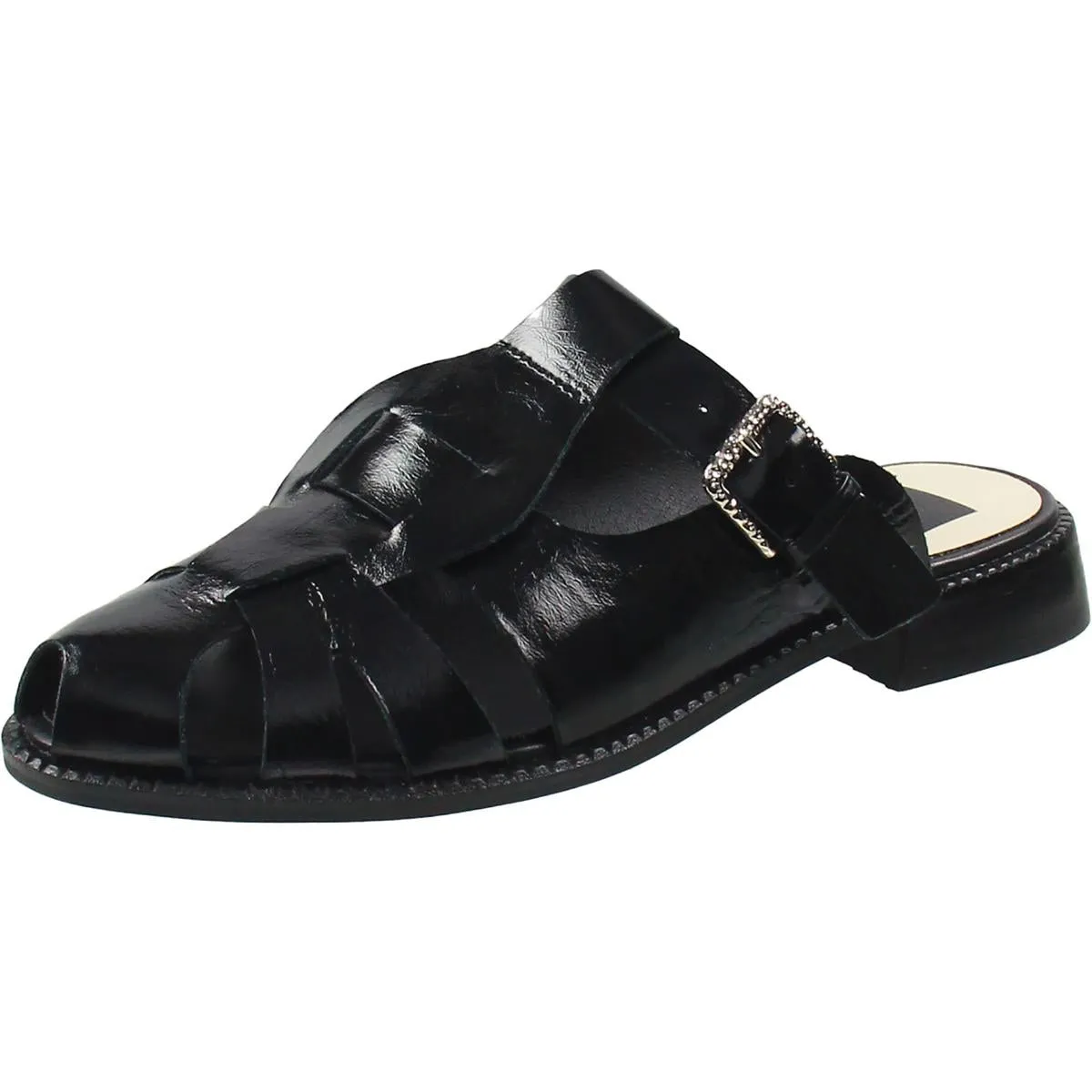 HIPPIE Womens Woven Crinkled Mules