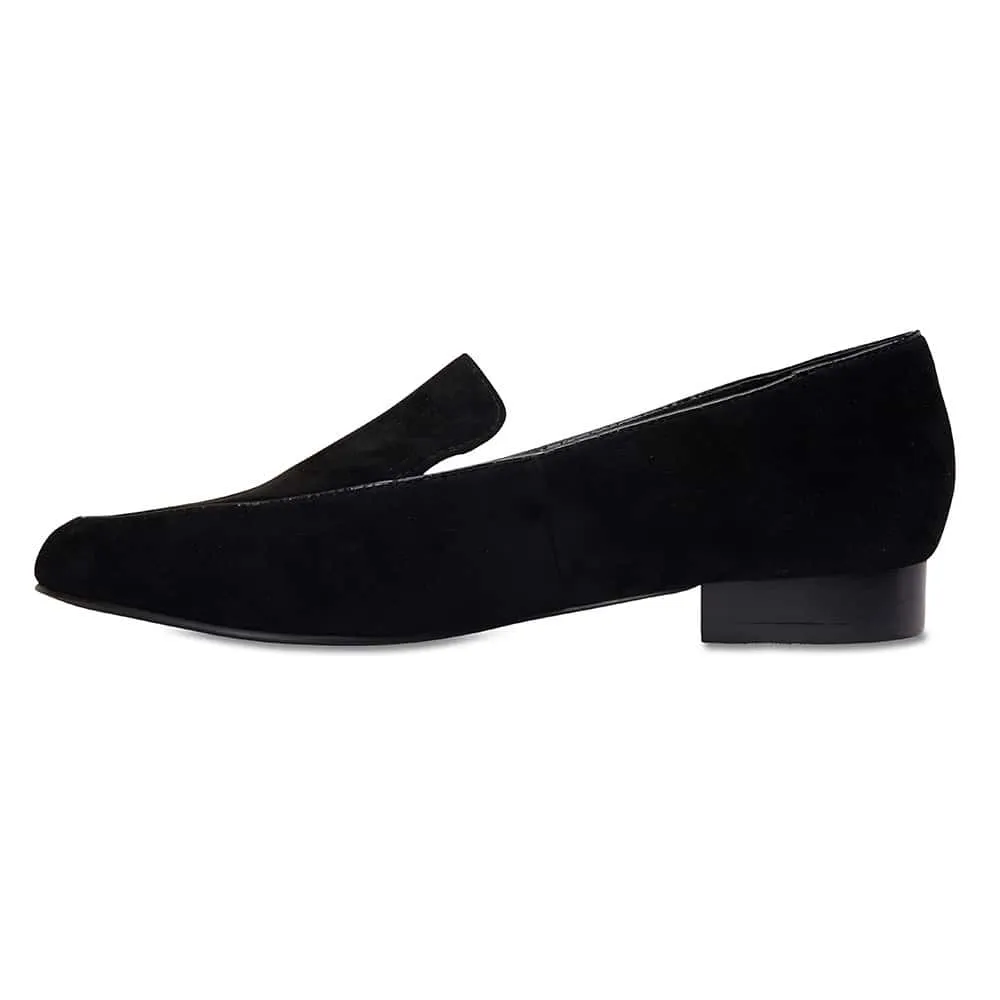 Holly Loafer in Black Suede