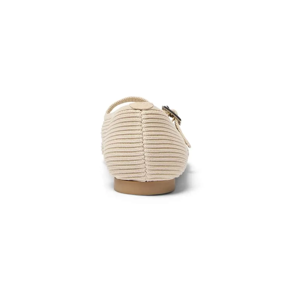 Jazz Flat in Beige Knit