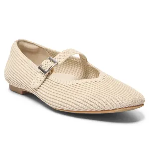 Jazz Flat in Beige Knit