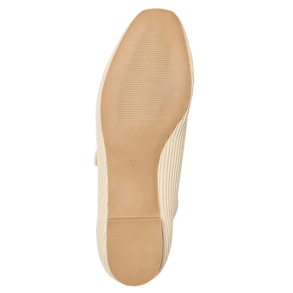 Jazz Flat in Beige Knit