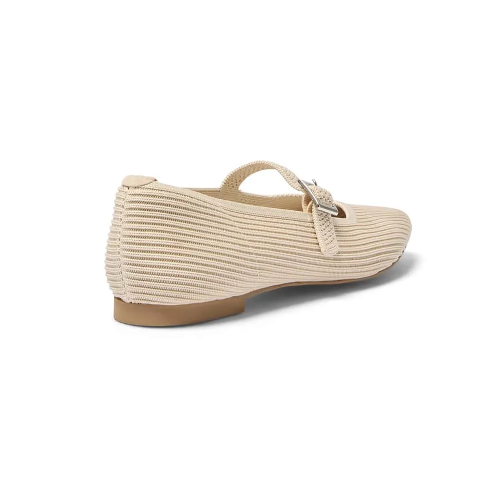 Jazz Flat in Beige Knit