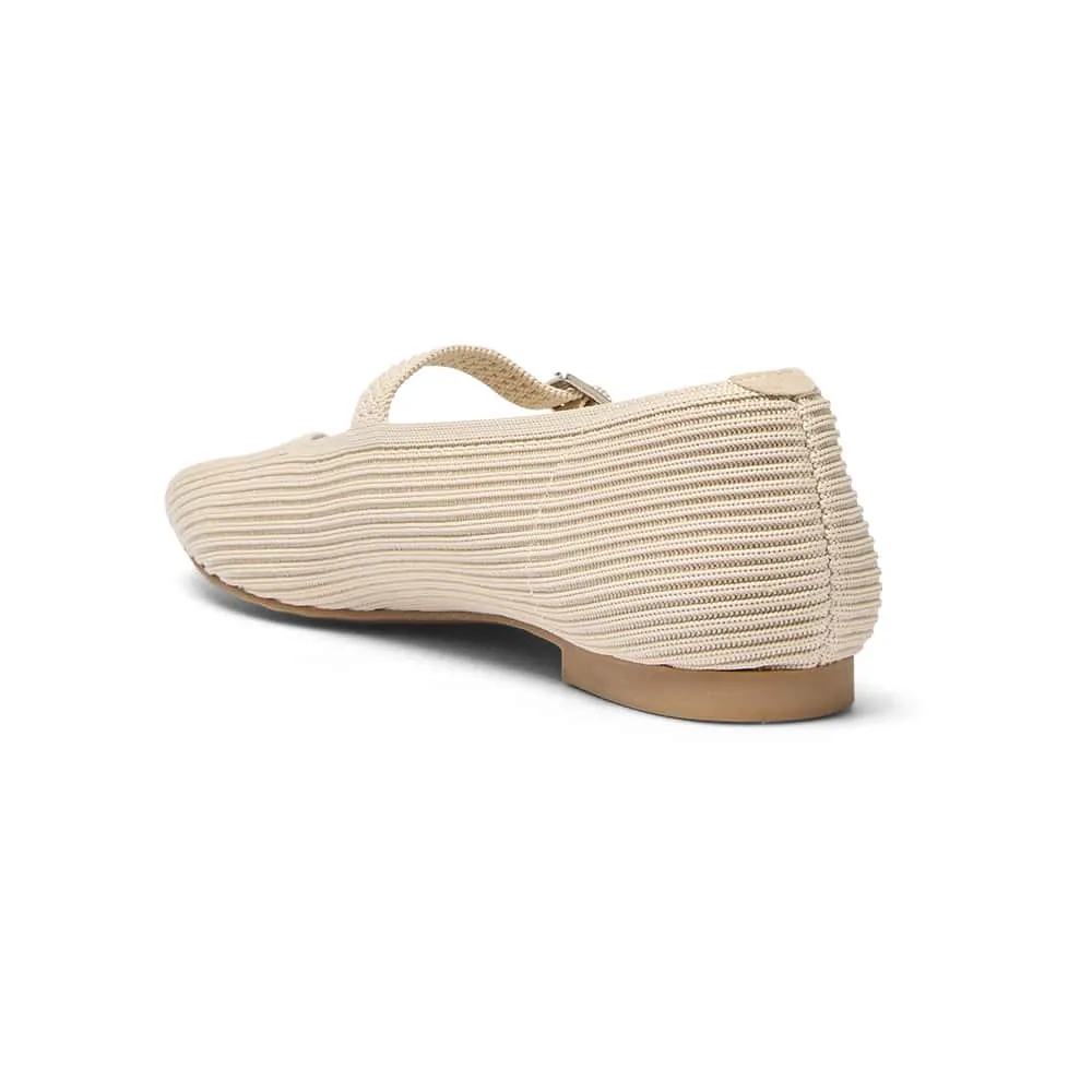 Jazz Flat in Beige Knit
