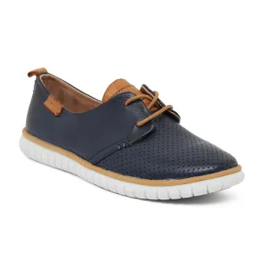 Jigsaw Sneaker in Navy Leather