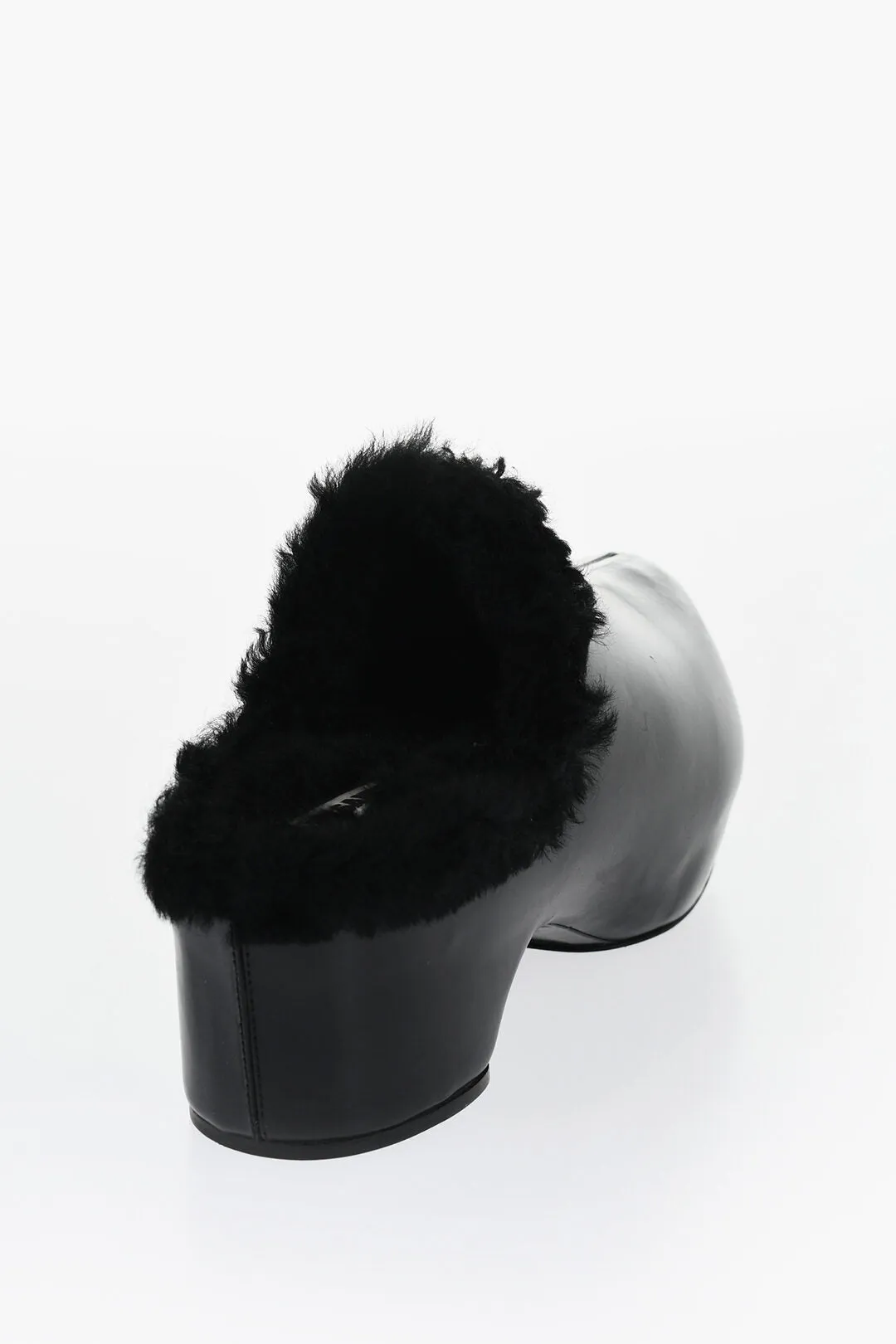Jil Sander Leather Clogs With Shearling Lining