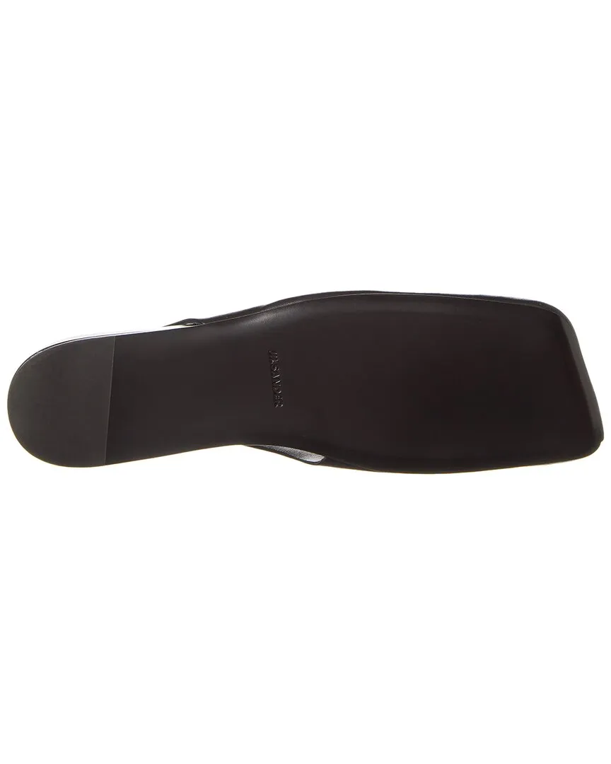 Jil Sander Leather Slingback Ballerina Flat