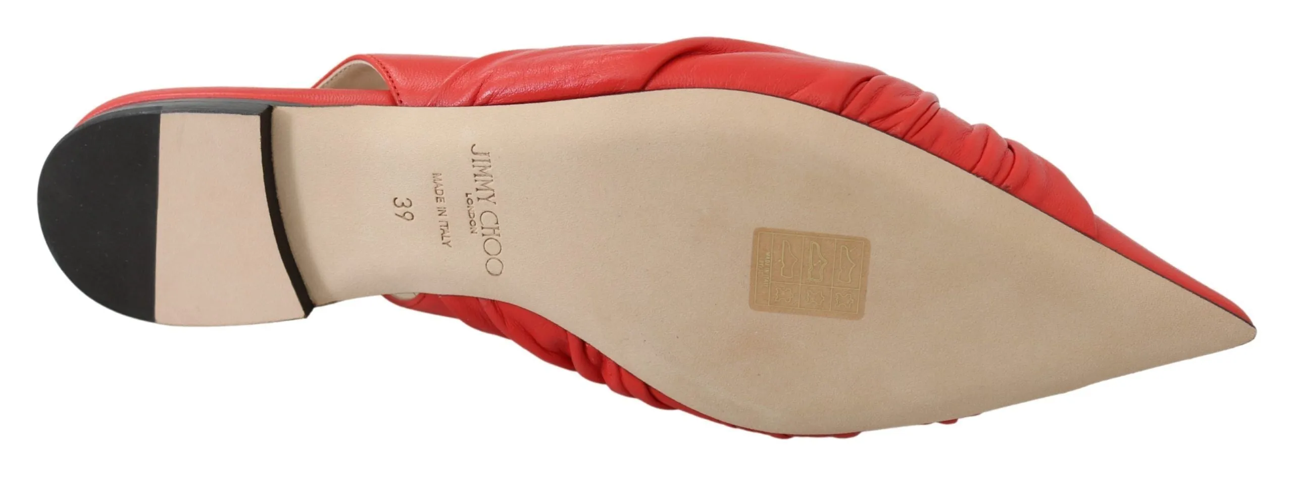 Jimmy Choo Chic  Pointed Toe Leather Women's Flats