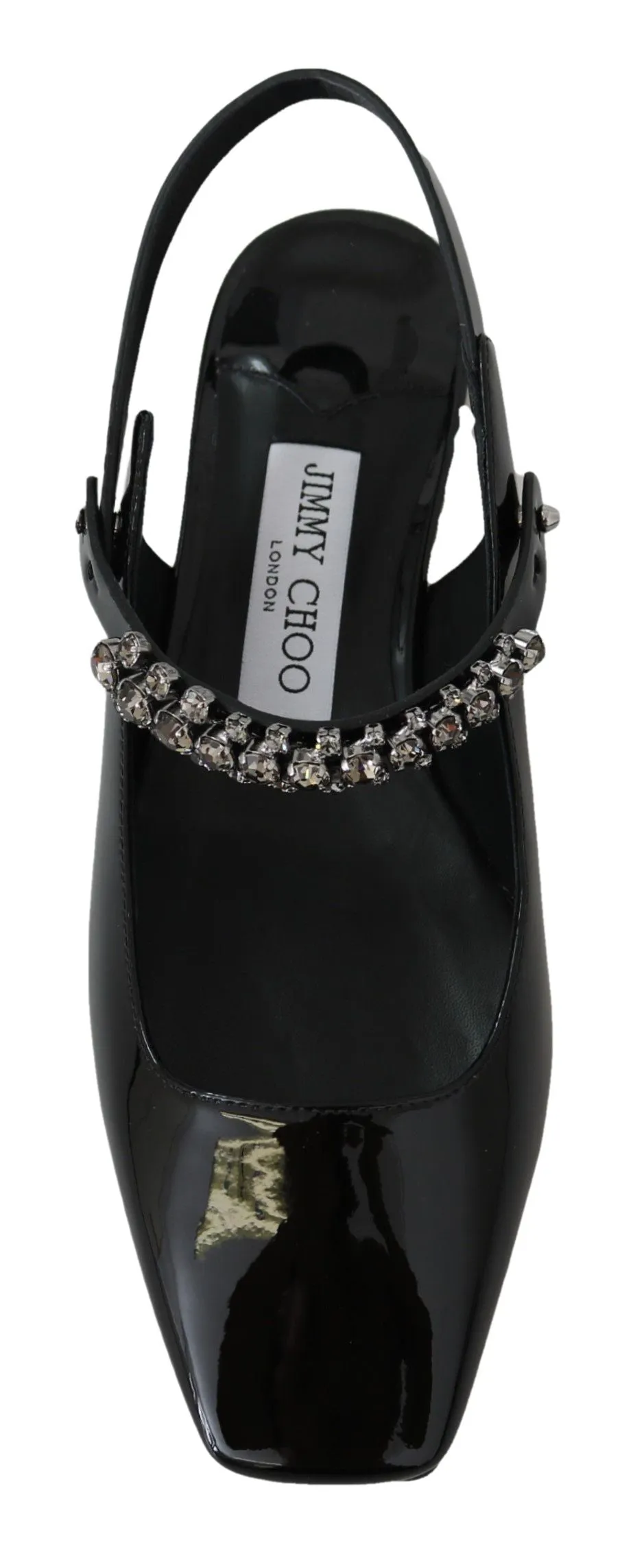 Jimmy Choo Elegant  Patent Flats with Crystal Women's Accent