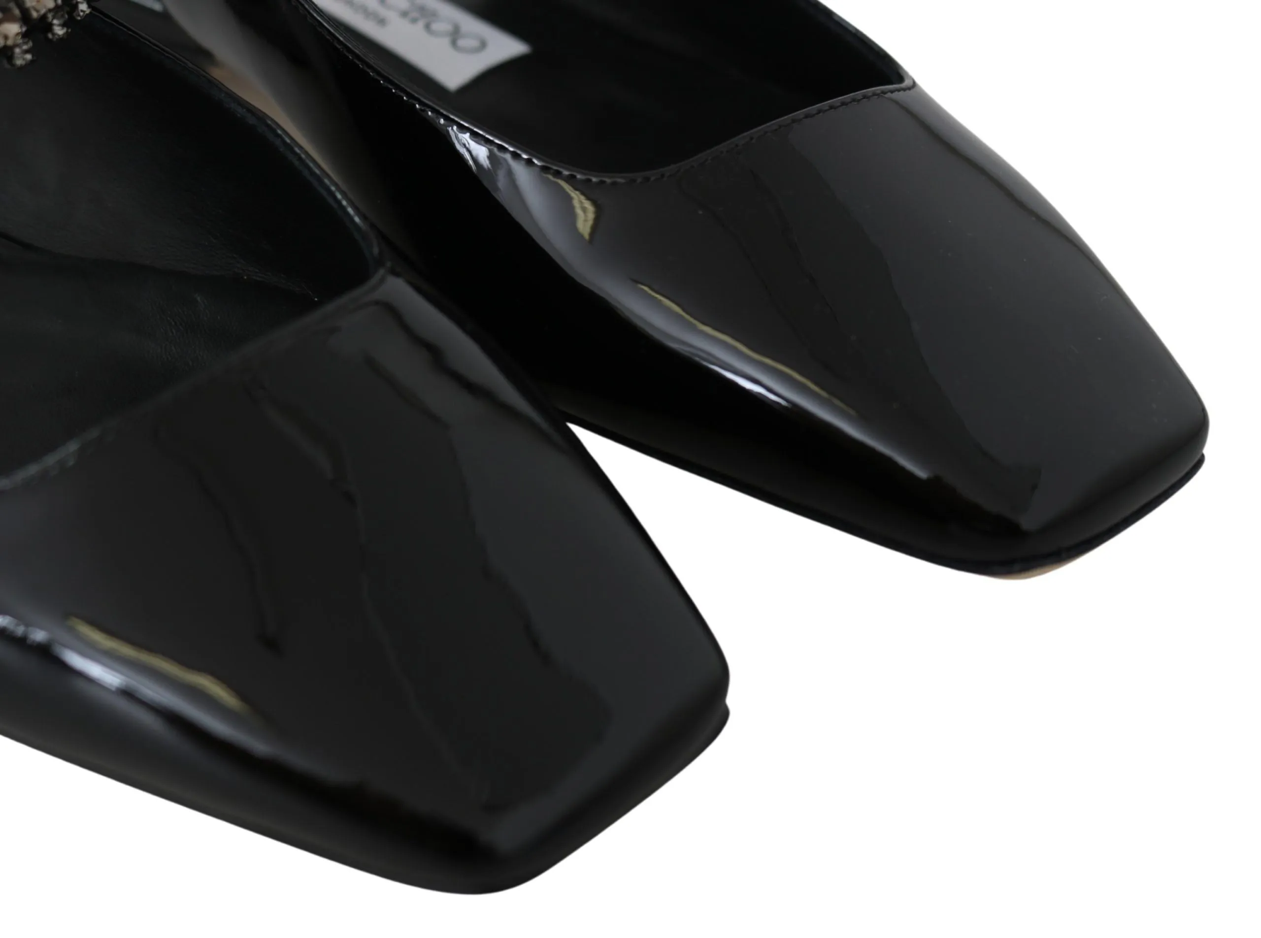 Jimmy Choo Elegant  Patent Flats with Crystal Women's Accent