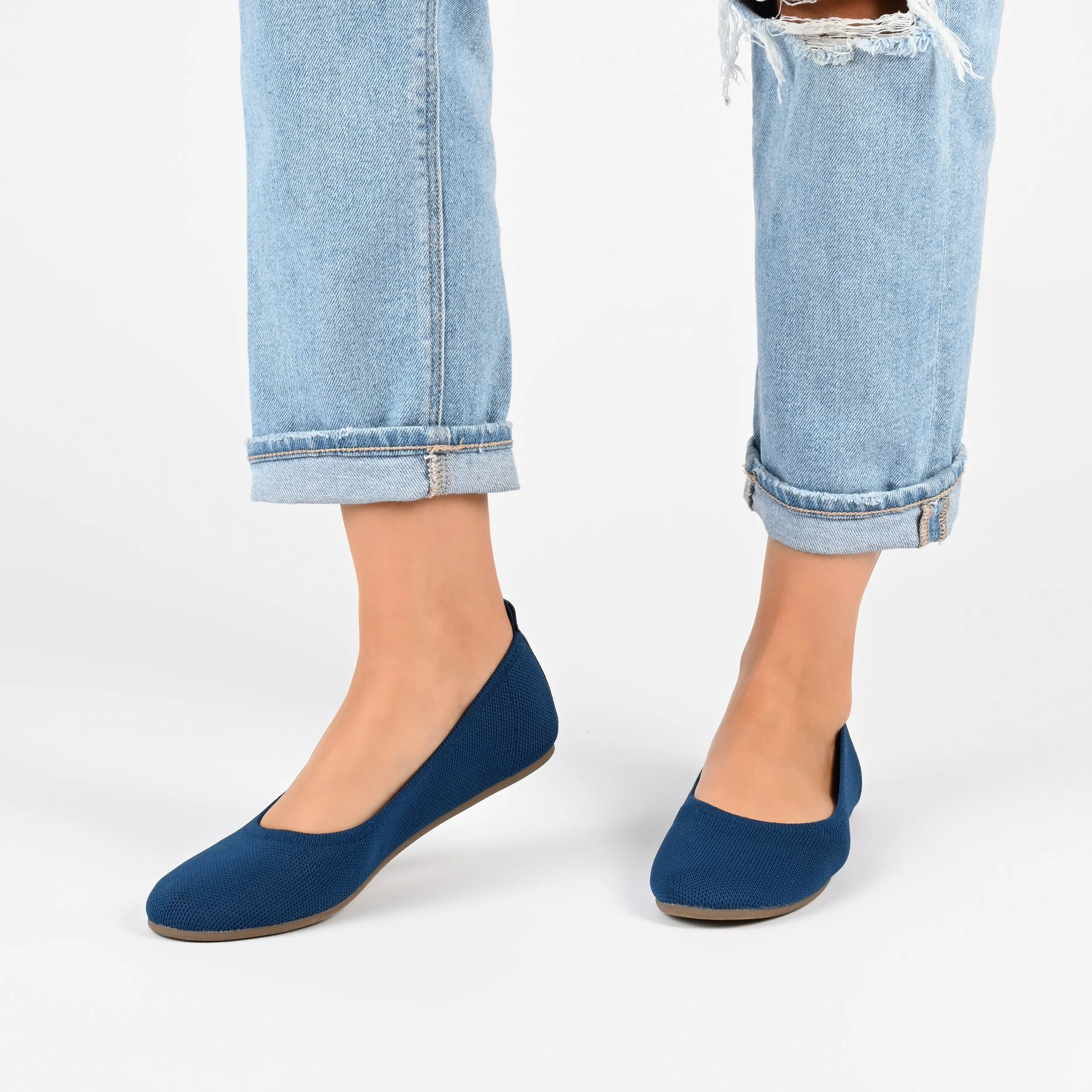 Journee Collection Women's Tru Comfort Foam Wide Width Jersie Foldable Flat