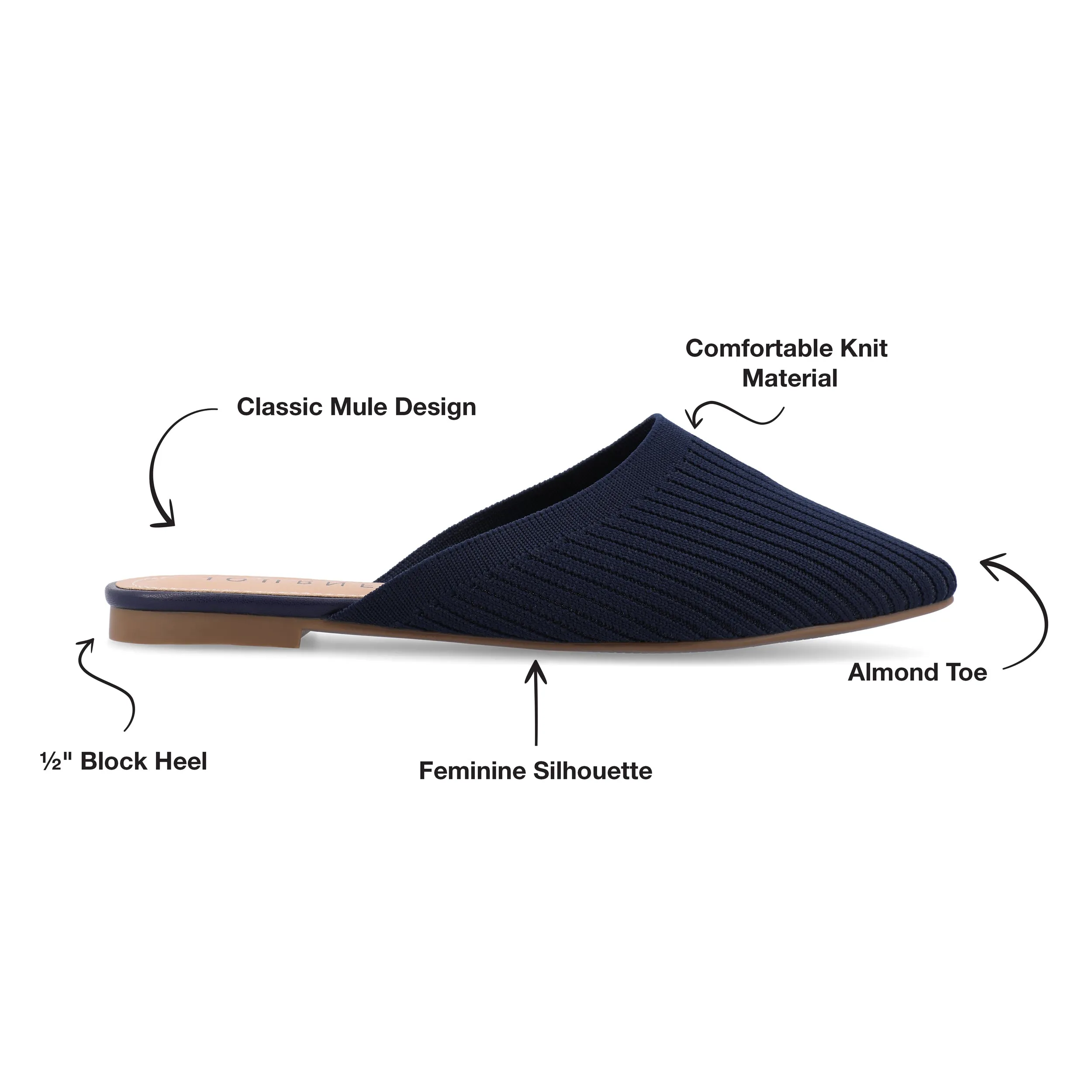 Journee Collection Women's Wide Width Aniee Mule Flats