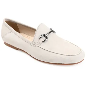 Journee Signature Womens Genuine Leather Giia Loafer Round Toe Slip On Flats