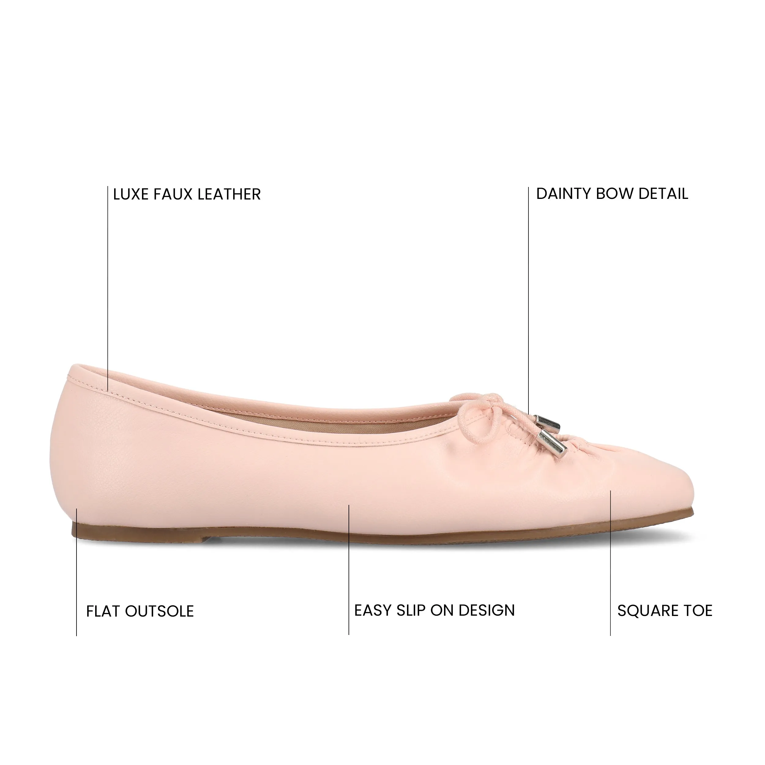 Journee Women's Callee Ballet Medium and Wide Width Dress Flats